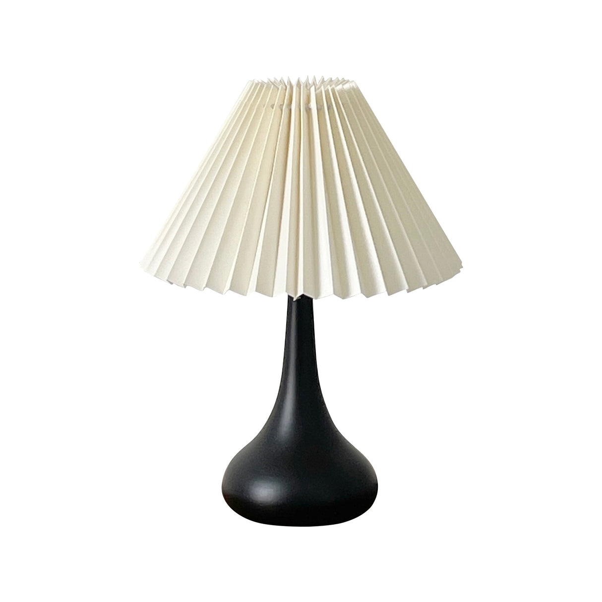Modern Table Lamp  Black Base With Pleated Shade - Product detail 37