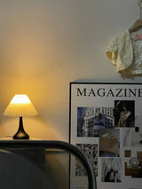 Modern Table Lamp  Black Base With Pleated Shade - Product detail 10