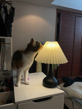 Modern Table Lamp  Black Base With Pleated Shade - Product detail 16