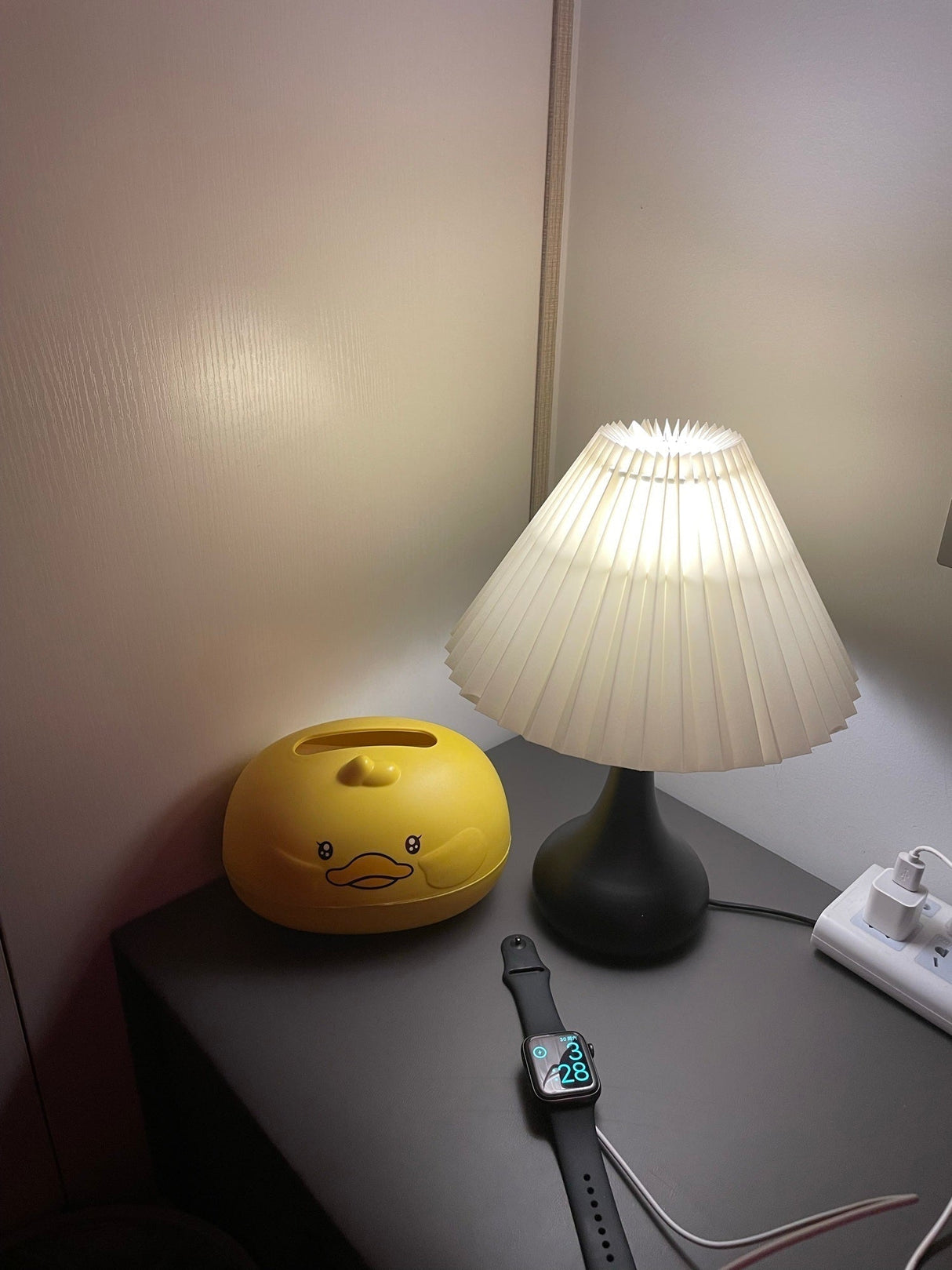 Modern Table Lamp  Black Base With Pleated Shade - Product detail 17