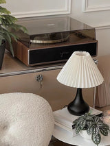 Modern Table Lamp  Black Base With Pleated Shade - Product detail 25