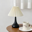 Modern Table Lamp  Black Base With Pleated Shade - Product detail 38