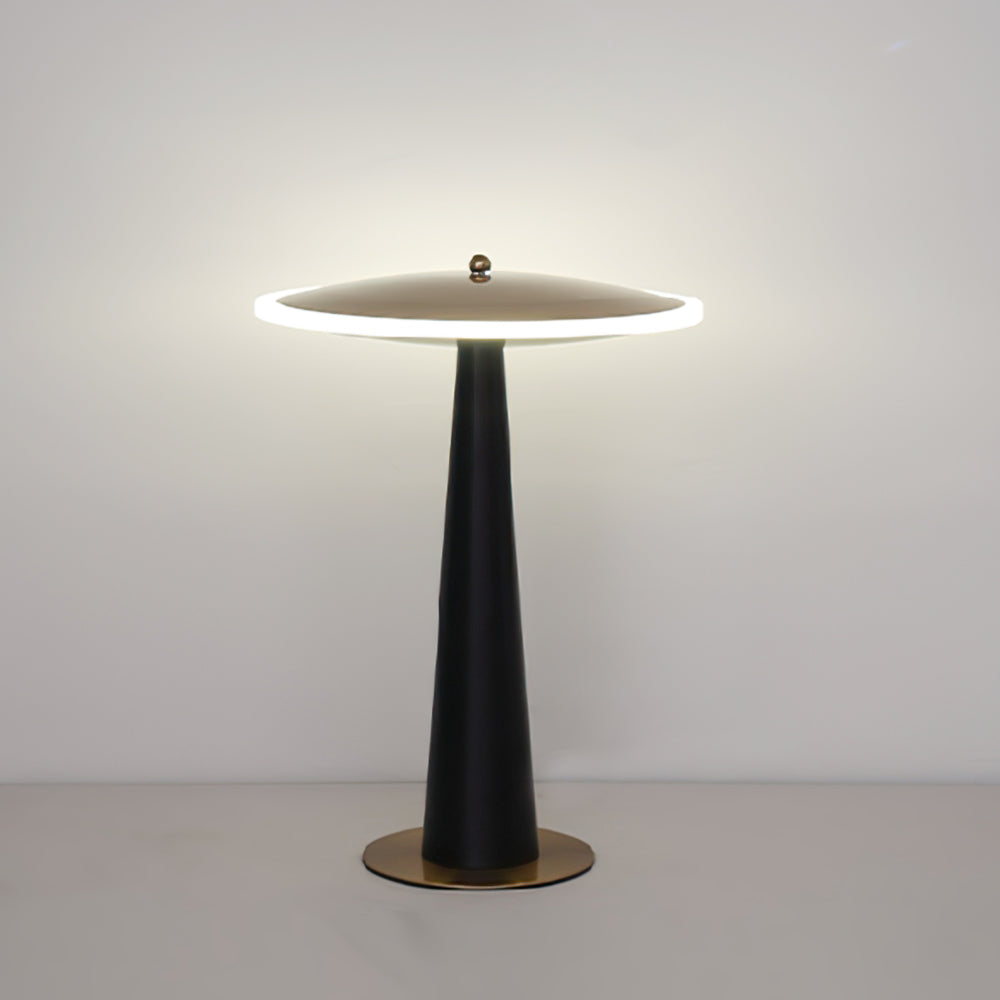 Modern LED Table Lamp  Black Gold Drum Design - Product detail 9