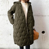 Quilted Winter Coat  Hooded Mid-Length Design - Product detail 4