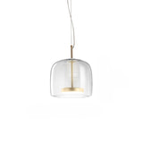 Modern Glass Pendant Light  Smoked Glass With Brass Accents - Product detail 11