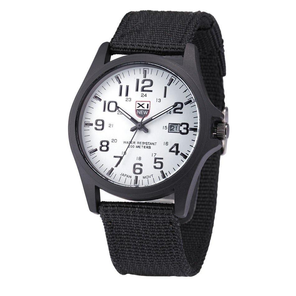 Military Field Watch  Black Canvas Strap With Luminous Dial - Product detail 8