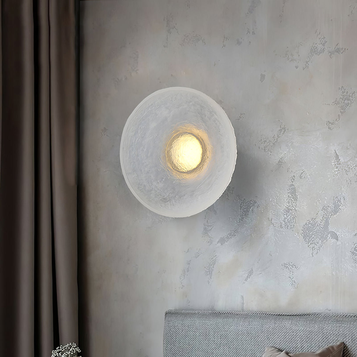 Modern LED Wall Lamp  Textured Resin Design - Detailed view