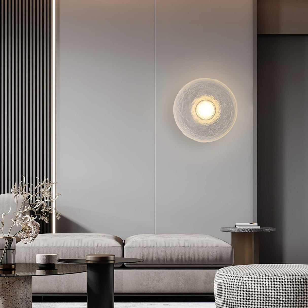 Modern LED Wall Lamp  Textured Resin Design - Product example