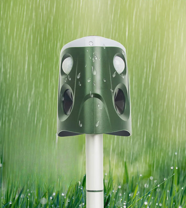 Solar Ultrasonic Animal Repellent  360 Degree Motion Sensor Garden Protector - Product showcase