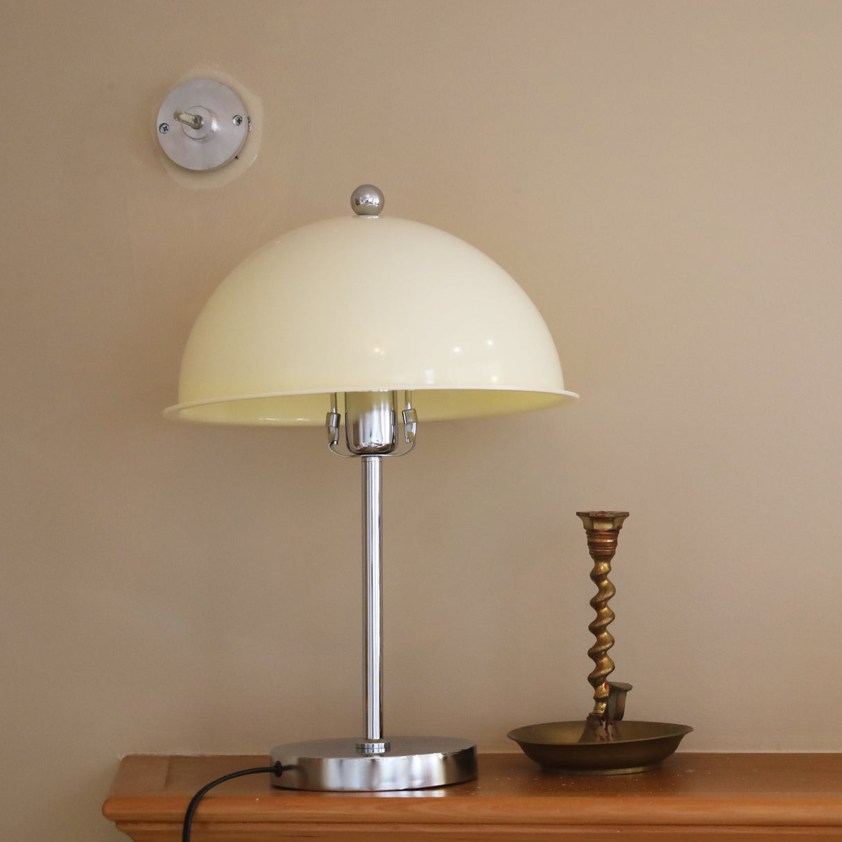 Modern Table Lamp  Aqua Dome Shade With Chrome Base - Product detail 30