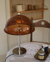 Modern Table Lamp  Aqua Dome Shade With Chrome Base - Product detail 5