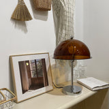 Modern Table Lamp  Aqua Dome Shade With Chrome Base - Product detail 27