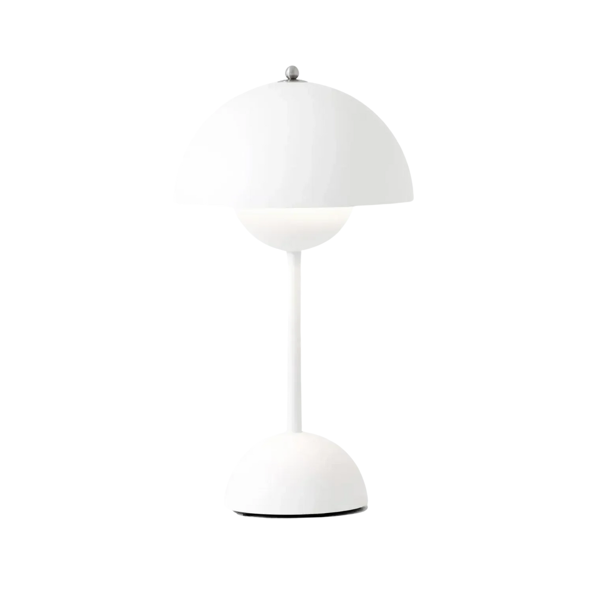 Modern Dome Table Lamp  Pink Metal Finish - Detailed view