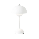 Modern Dome Table Lamp  Pink Metal Finish - Detailed view