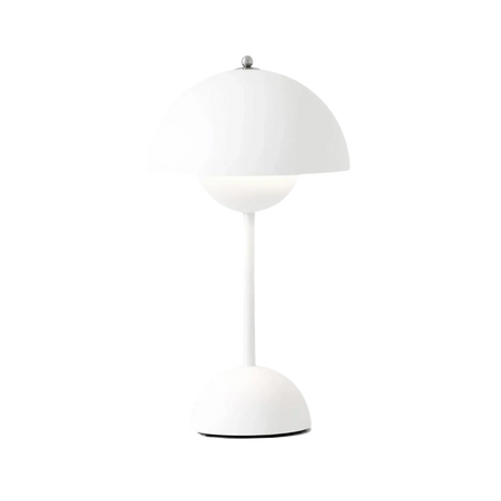 Modern Dome Table Lamp  Pink Metal Finish - Detailed view