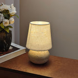 Travertine Table Lamp  Natural Stone Base With Linen Shade - Product detail 5