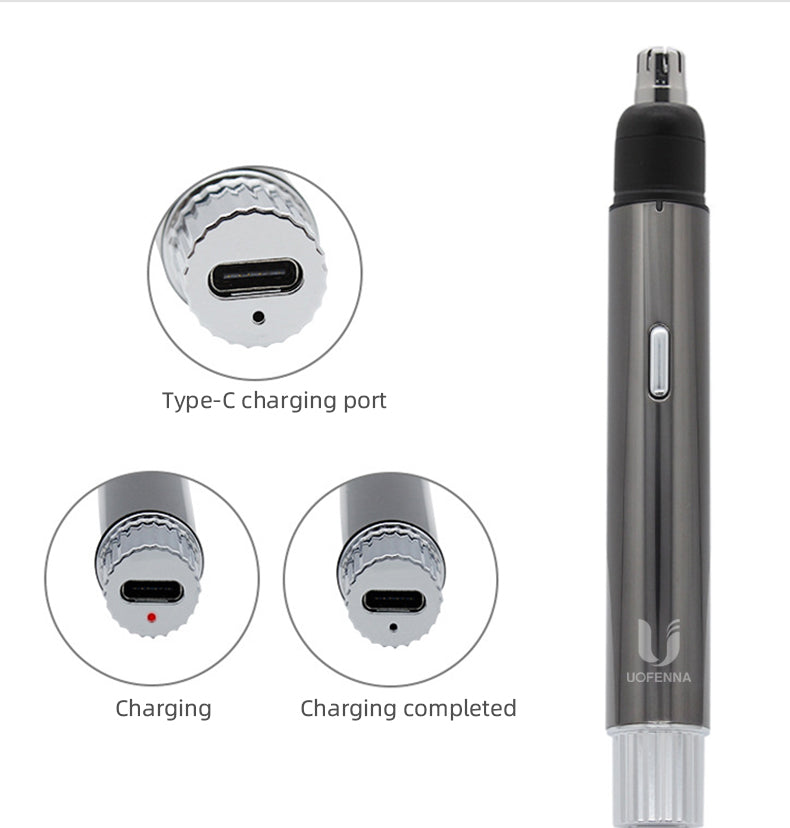 Professional Nose Hair Trimmer  USB Rechargeable Precision Grooming Device - Product detail 4