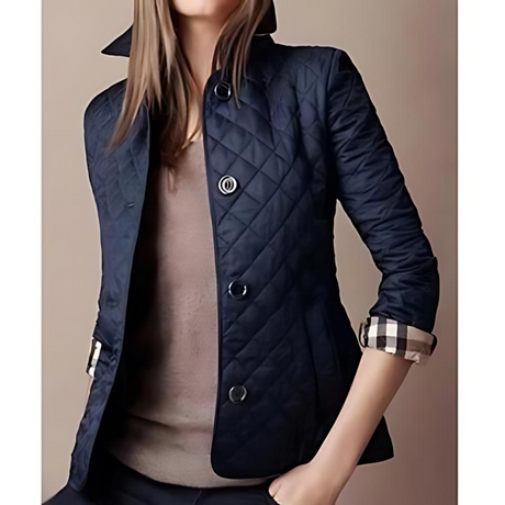 Quilted Cotton Jacket  Diamond Pattern Burgundy Design - Product detail 5