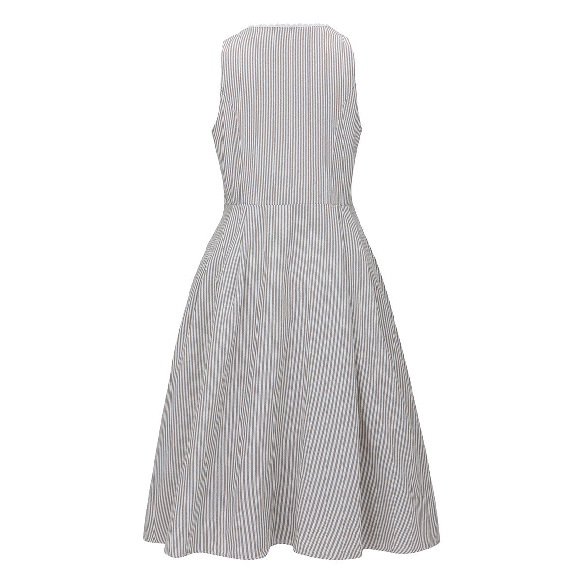Traditional Dirndl Dress  Striped Bodice With Floral Skirt - Product detail 4