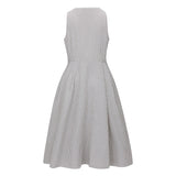 Traditional Dirndl Dress  Striped Bodice With Floral Skirt - Product detail 4