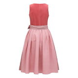 Traditional Dirndl Dress  Vintage Rose Cotton With Bow Apron - Product example