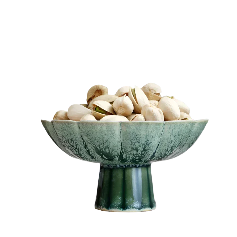 Modern Ceramic Bowl  Elevated Sage Green Design - Detailed view