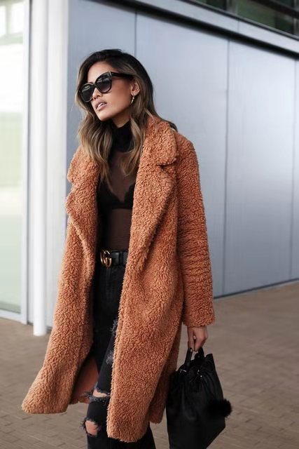 Teddy Winter Coat  Oversized Plush Full Length - Product detail 7
