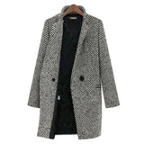 Houndstooth Winter Coat  Tailored Wool Blend Design - Product example