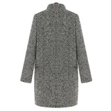 Houndstooth Winter Coat  Tailored Wool Blend Design - Product detail 4