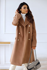 Classic Wool Winter Coat  Double-Breasted Long Tailored Design - Product example