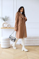 Classic Wool Winter Coat  Double-Breasted Long Tailored Design - Product detail 4
