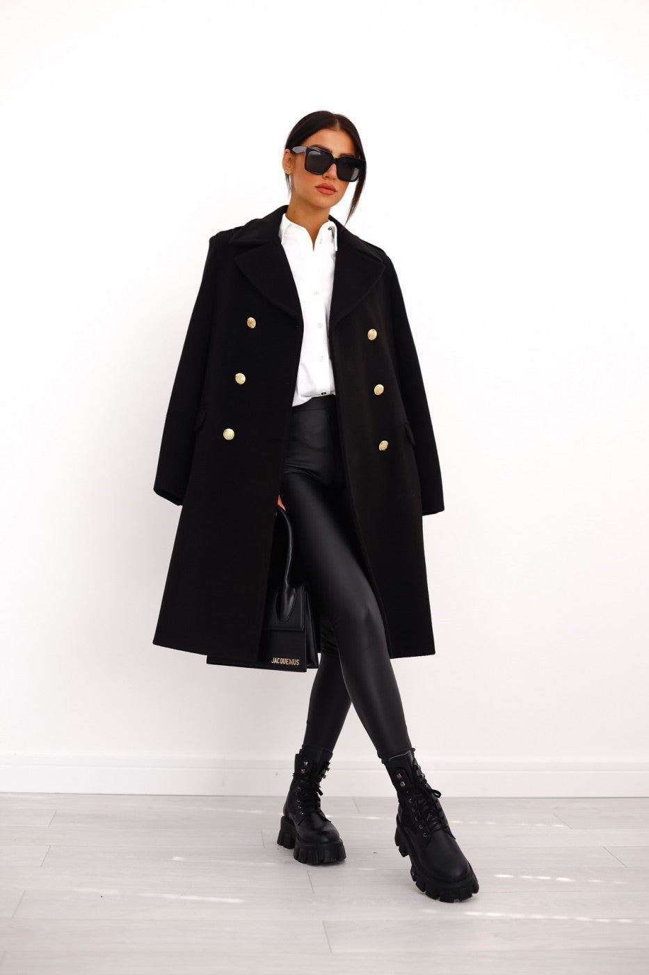 Classic Wool Winter Coat  Double-Breasted Long Tailored Design - Product detail 6