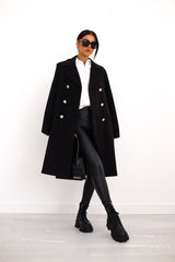 Classic Wool Winter Coat  Double-Breasted Long Tailored Design - Product detail 6