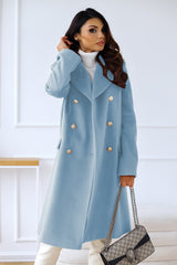 Classic Wool Winter Coat  Double-Breasted Long Tailored Design - Product detail 7