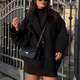 Oversized Winter Coat  Camel Wool Blend Button Front - Product detail 4