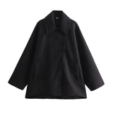 Oversized Winter Coat  Camel Wool Blend Button Front - Product detail 8