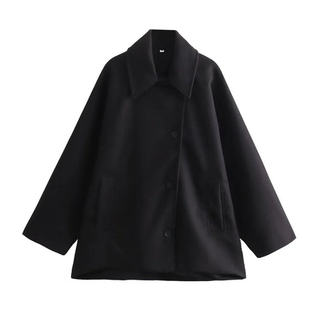 Oversized Winter Coat  Camel Wool Blend Button Front - Product detail 8