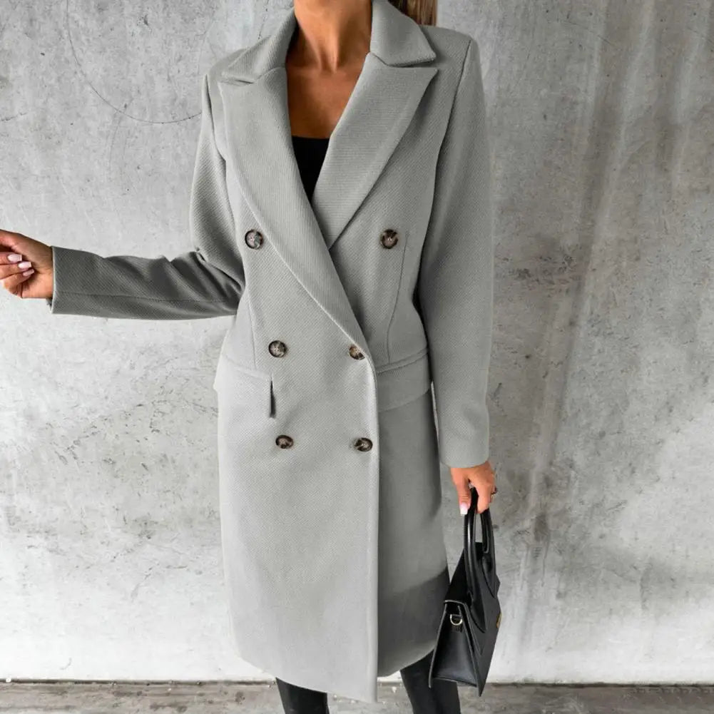 Classic Womens Trench Coat  Double-Breasted Tailored Design - Product example