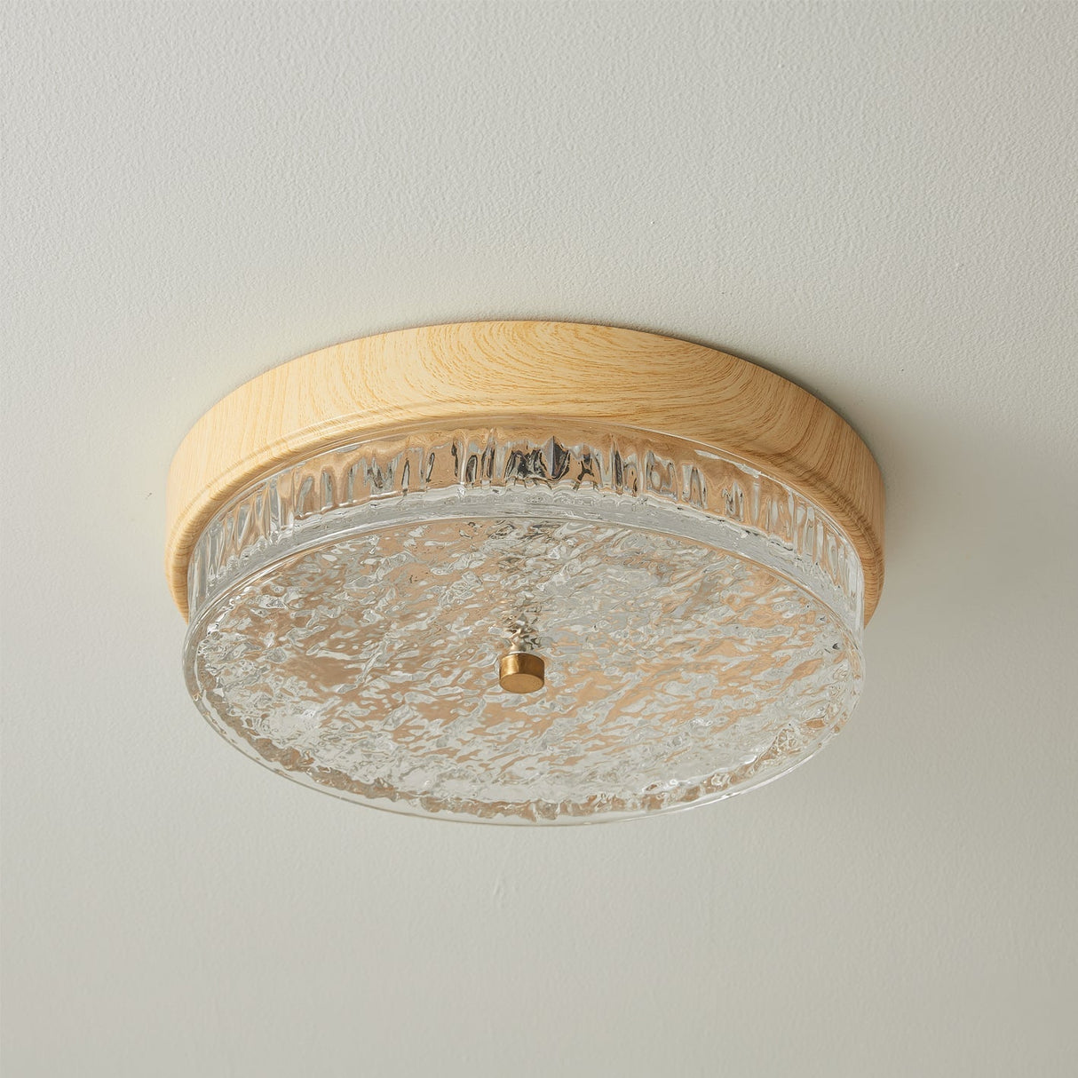 Modern Ceiling Light  Wood Trim Glass Diffuser - Product detail 14