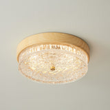 Modern Ceiling Light  Wood Trim Glass Diffuser - Product detail 11