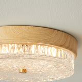Modern Ceiling Light  Wood Trim Glass Diffuser - Product detail 4