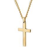 Mens Cross Necklace  Black Stainless Steel Pendant with Iron Chain - Product detail 9