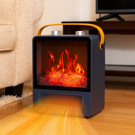 Electric Fireplace Heater  Portable 3D Flame Effect Design - Product detail 5