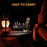 Tabletop Bio-Ethanol Fire Pit  Multi-Shape Design with Wooden Base - Detailed view