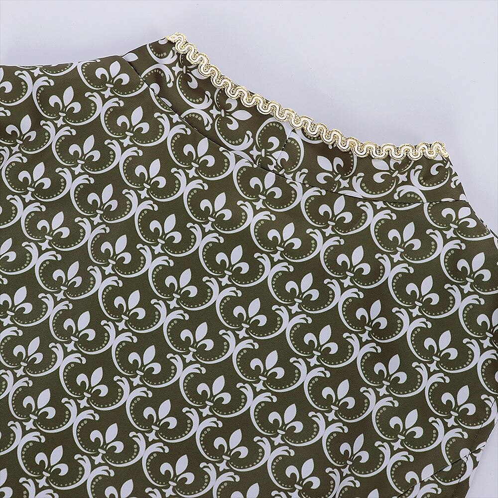 Traditional Dirndl Dress  Floral Embroidered Green With Gold Sash - Product detail 7