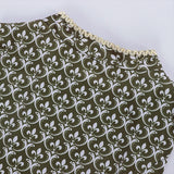 Traditional Dirndl Dress  Floral Embroidered Green With Gold Sash - Product detail 7