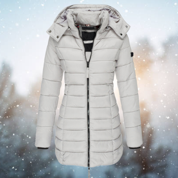 Winter Puffer Coat  Hooded Long Length Quilted Design - Product detail 7