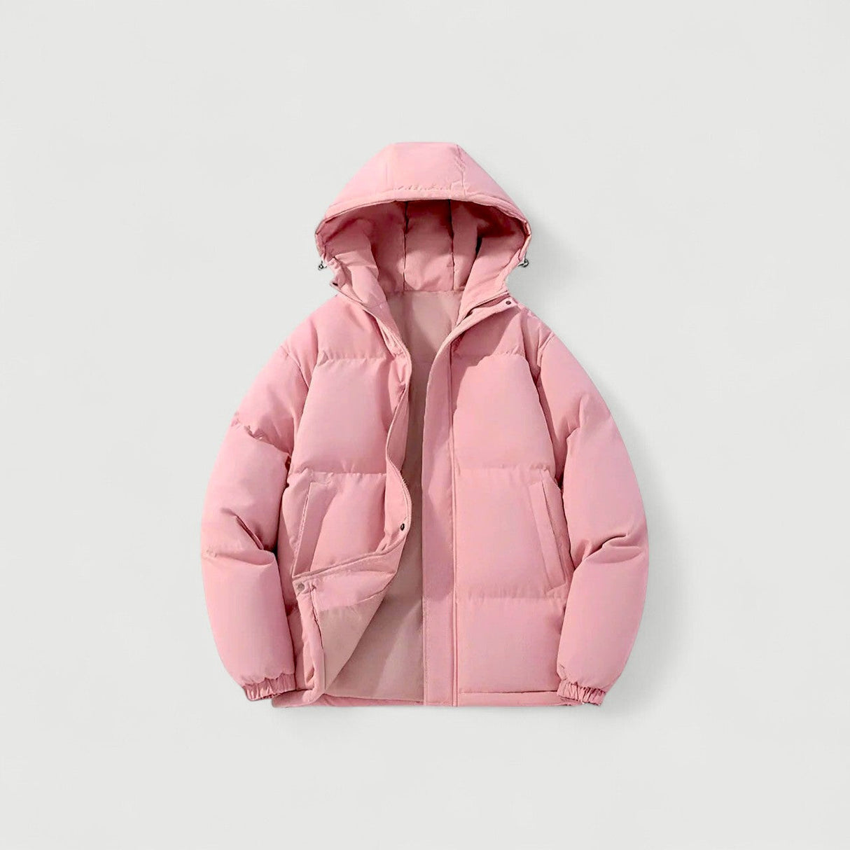 Womens Quilted Puffer Jacket  Hooded Winter Coat Design - Product showcase