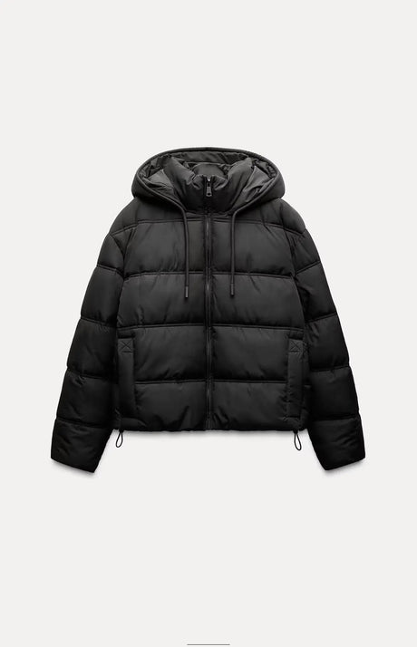 Winter Puffer Jacket  Quilted Hooded Design - Product showcase