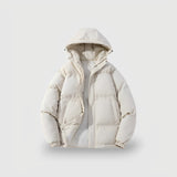 Womens Quilted Puffer Jacket  Hooded Winter Coat Design - Detailed view